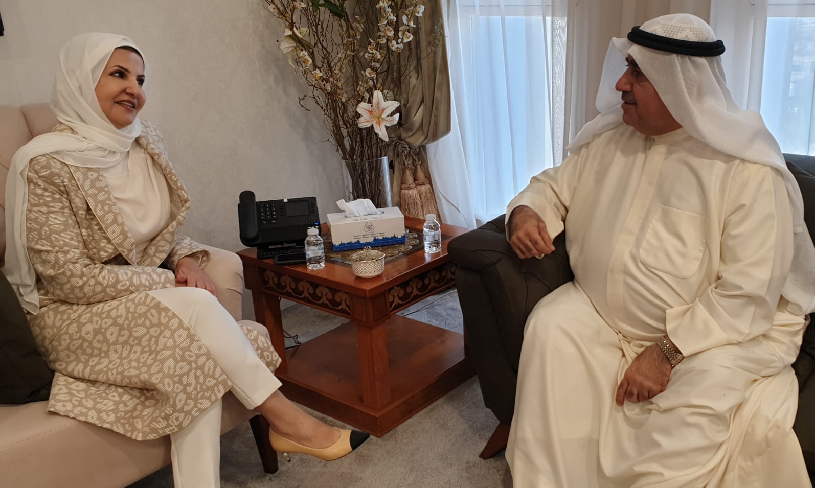 الهويدي استقبلت رئيس اللجنة المنظمة لمعرض الكويت للطيران 2020