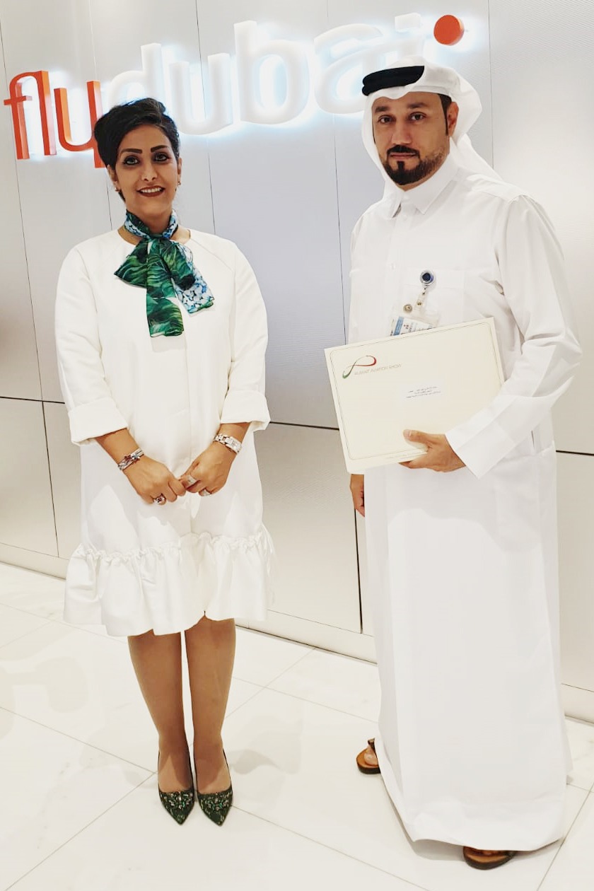 مدير الشؤون الدولية لطيران فلاي دبي استقبل مديرة العلاقات العامة لمعرض الكويت للطيران 2020
