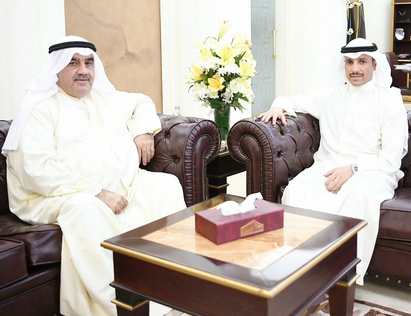 الغانم استقبل رئيس اللجنة المنظمة لمعرض الكويت للطيران 2020